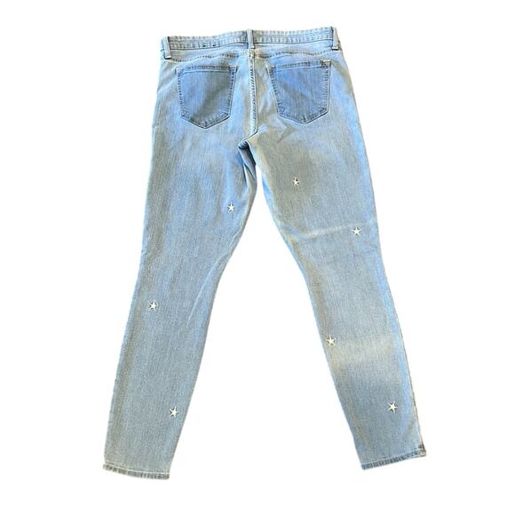 Gap Denim Embroidered Stars Legging Jeans Size 14/32 Tall - Picture 2 of 7